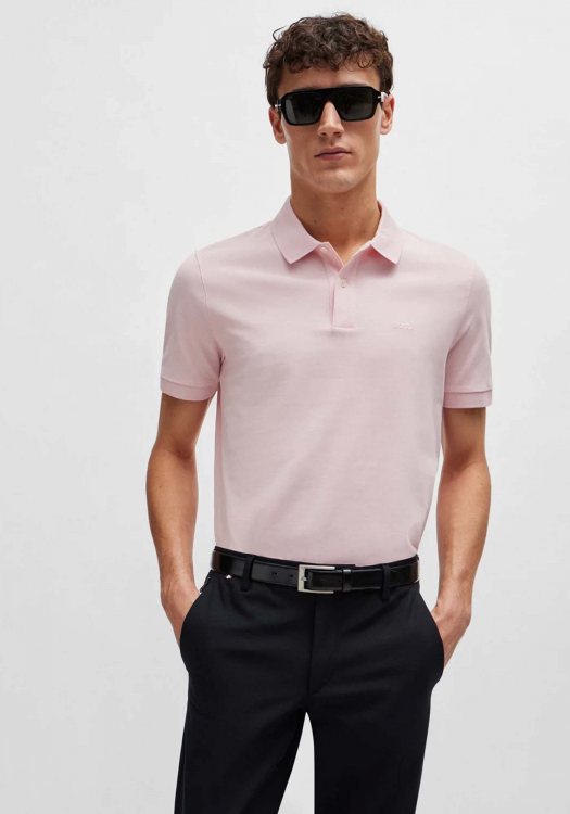 BOSS Κοντομάνικη Piqué Polo της σειράς Pallas - 50468301 688 Light Pastel Pink