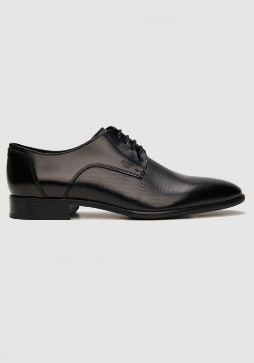 BOSS Shoes Δερμάτινα Παπούτσια της σειράς Point - Z7513 Black Spazz