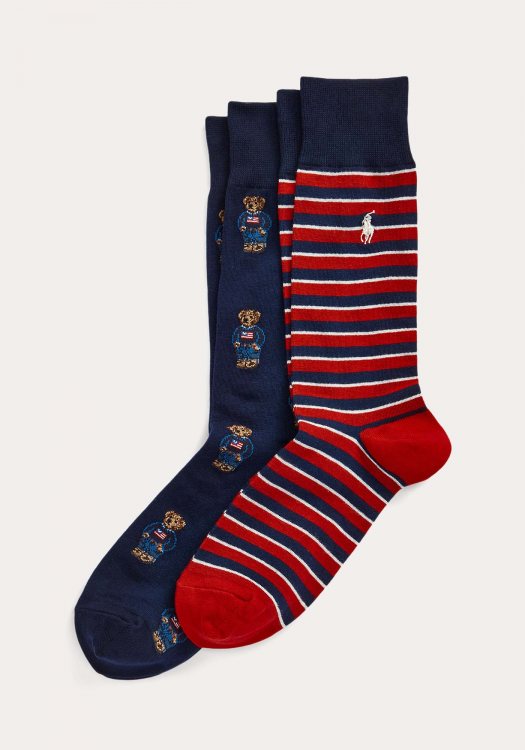 Polo Ralph Lauren 2P Κάλτσες της σειράς Polo Bear - 449892838 001 Red