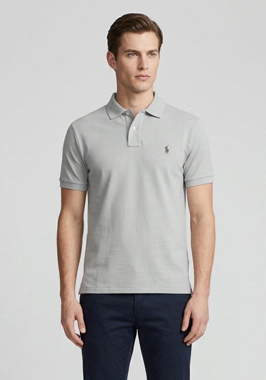 Polo Ralph Lauren Polo Μπλούζα Stretch Mesh - 710680784 466 Grey