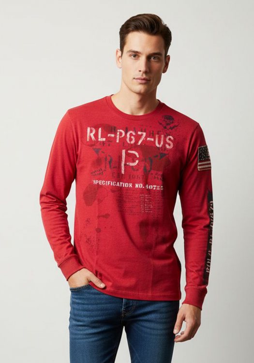 Polo Ralph Lauren Μπλούζα της σειράς Jersey - M16 LTBCR CCJ31 A7RCI Carriage Red