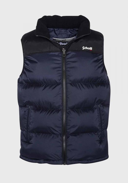  Schott N.Y.C Αμάνικο Μπουφάν Puffer Jacket - UTAHV Navy