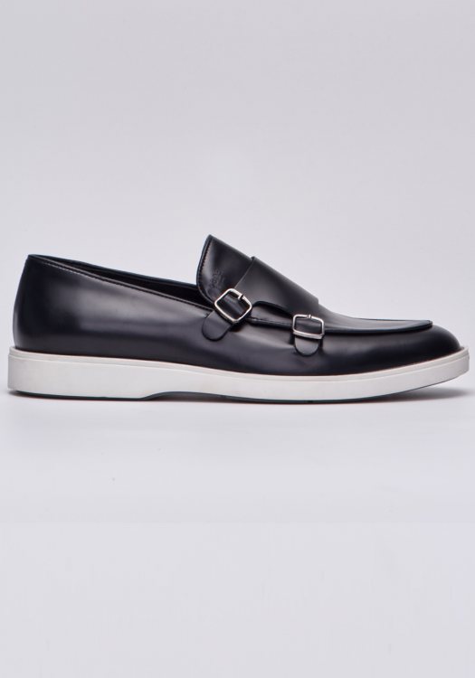 BOSS Shoes Δερμάτινα Monk Παπούτσια της σειράς Florentik - S6899 Black