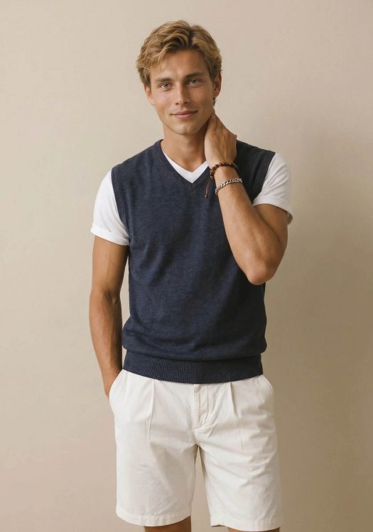 Fynch Hatton Αμάνικο Pullove Slipover  - SFPK214 690 Navy