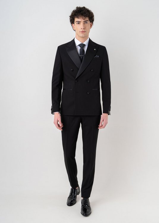 Manuel Ritz Manuel Ritz Σταυρωτό Κοστούμι της σειράς Jacket - 3830AR3378 253104 99 Black