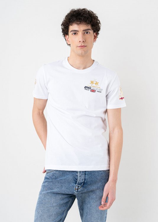 La Martina Κοντομάνικη Μπλούζα της σειράς Man - YMR306 JS206 00001 White