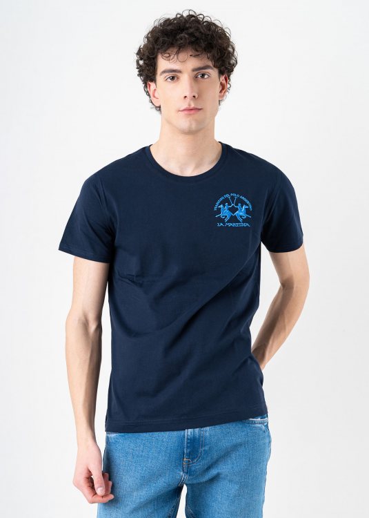 La Martina Κοντομάνικη Μπλούζα της σειράς Man - YMR009 JS206 07017 Blue