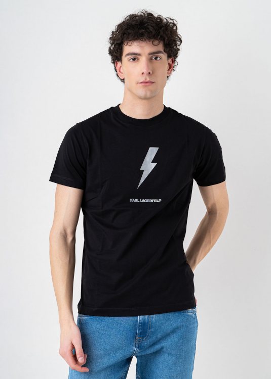 Karl Lagerfeld  T Shirt της σειράς Crewneck - 755422 542241 910 Black