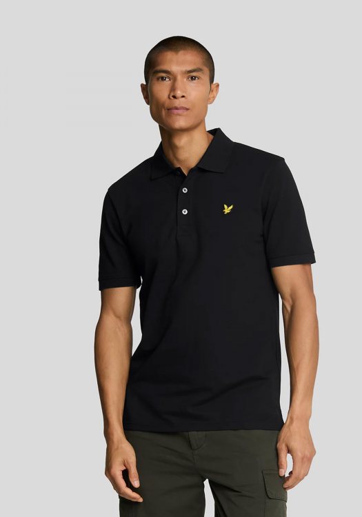 Lyle & Scott Polo Μπλούζα της σειράς Plain - SP400VOG Z865 Jet Black