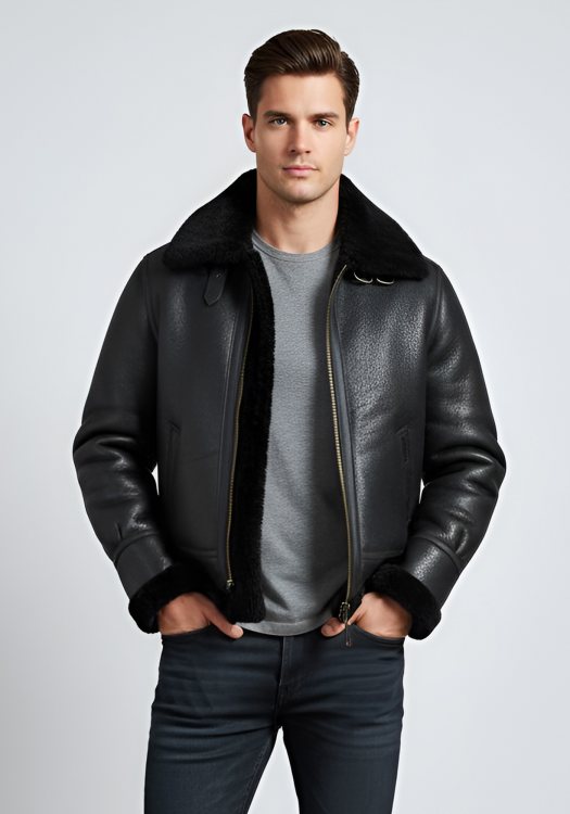 Schott N.Y.C. Δερμάτινο Flying jacket της σειράς Bombardier B 3 - LC1259 Black