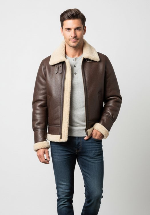 Schott N.Y.C. Δερμάτινο Flying jacket της σειράς Bombardier B 3 - LC1259 Dark Brown