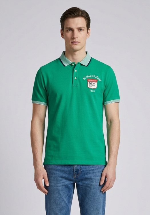 Schott N.Y.C. Μπλούζα Polo - PSQUEENS Green