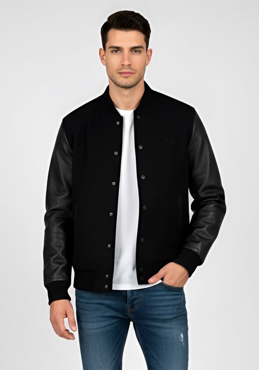 Schott N.Y.C Μπουφάν της σειράς Varsity - LCUSA Black