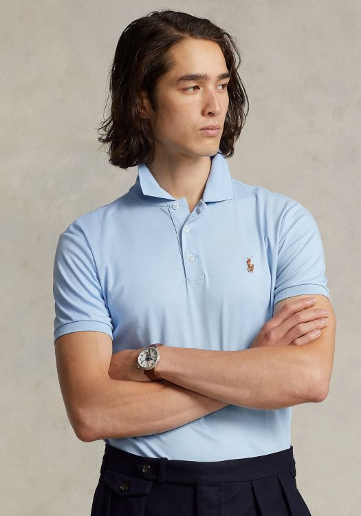 Polo Ralph Lauren Μπλούζα της σειράς Soft Cotton - 710713130 005 Light Blue