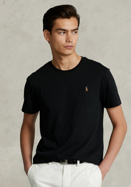  Polo Ralph Lauren Μπλούζα της σειράς Soft Cotton - 710740727 001 Black