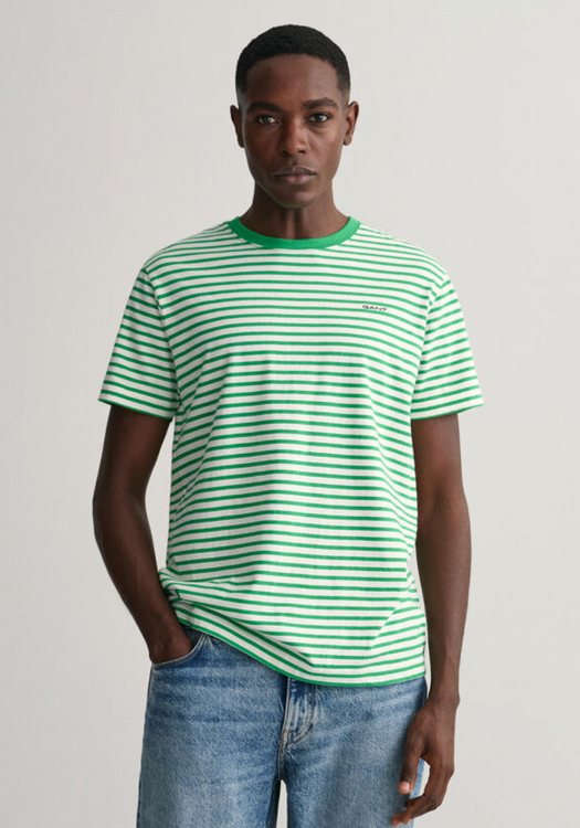 GANT Μπλούζα της σειράς Stripe - 2003164 337 Mid Green