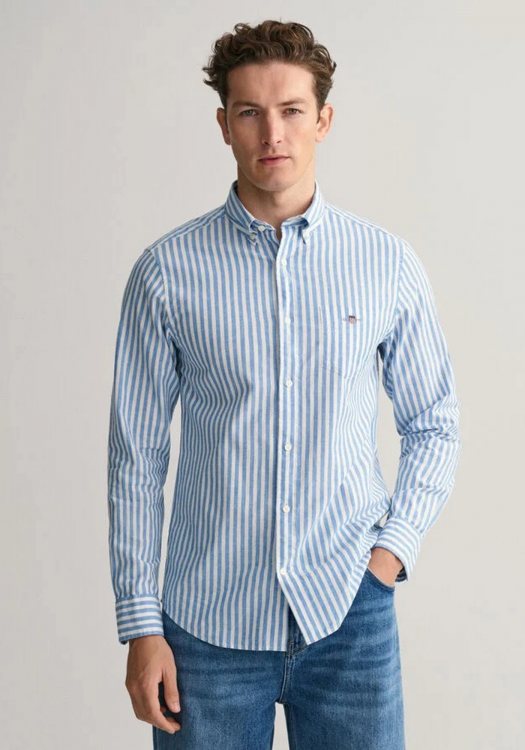 GANT Πουκάμισο της σειράς Striped  Linen - 3230057 471 Day Blue