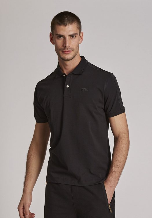 La Martina Polo Μπλούζα της σειράς Man Polo - TMP018 JS324 09999 Black 