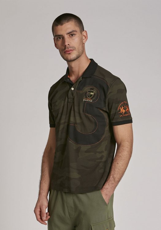 La Martina Polo Μπλούζα της σειράς Man Polo - TMP605 PK143 03034 Vetiver