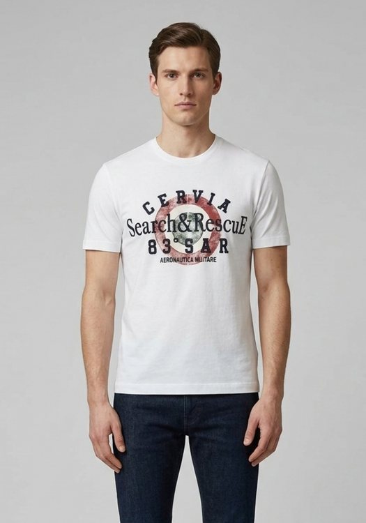 Aeronautica Militare Μπλούζα της σειράς 15 Stormo - TS2085 73062 Off White