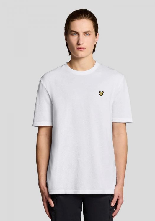 Lyle & Scott  T Shirt Jacquard - TS2406V 626 White