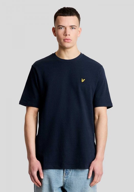 Lyle & Scott  T Shirt Jacquard - TS2406V Z271 Dark Blue