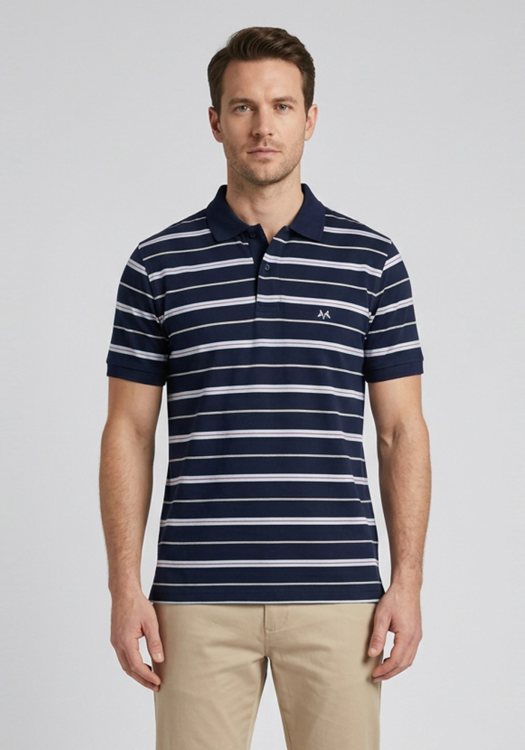 Thomas Burberry Polo Stripe - 21505 12877 3092 Navy/White/Red