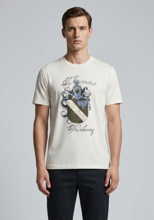 Thomas Burberry Μπλούζα Logo - 22726 12749 0002 Cream