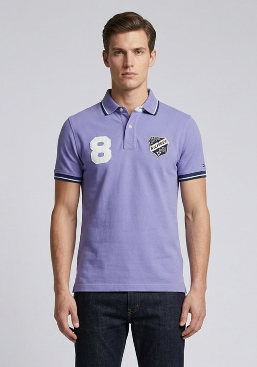 Tommy Hilfiger Polo Μπλούζα Flexi - 0887811395 510 Purple