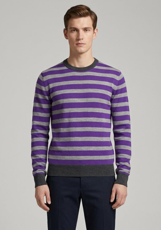 Tommy Hilfiger Pullover Stripe - 0455514 549 Purple Stripes