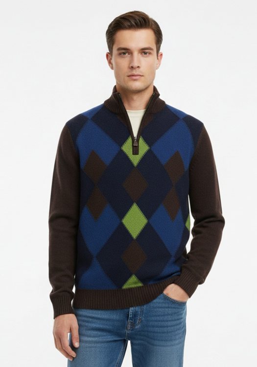 Tommy Hilfiger Pullover της σειράς Forerst - 0880327079 201 Brown/Multi