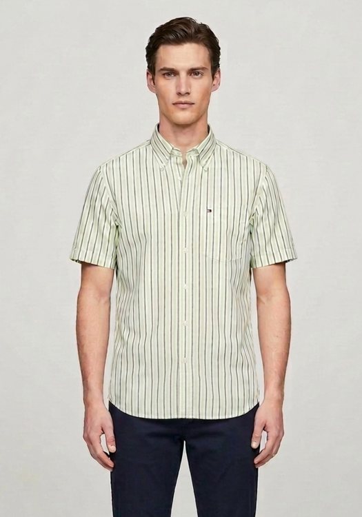 Tommy Hilfiger Πουκάμισο Stripe - 0883315976 0835584 Green