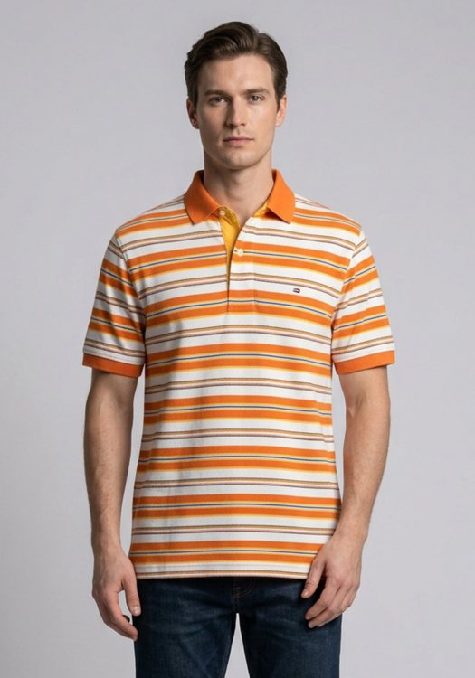 Tommy Hilfiger Μπλούζα Stripe - 0883517563 0822322 845 Orange Stripe