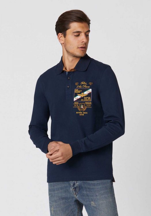 Aeronautica Militare Polo της σειράς Frecce Tricolori - PO1734 08358 Dark Blue