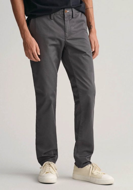 GANT Υφασμάτινο Παντελόνι της σειράς Twill - 1505221 162 Anthracite