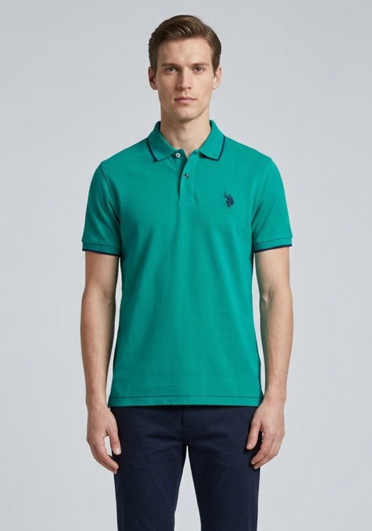U.S. Polo Assn Μπλούζα Polo - 04758 41029 344 Green