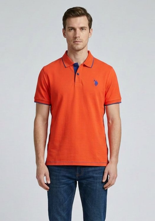 U.S. Polo Assn Μπλούζα Polo - 04758 41029 355 Orange