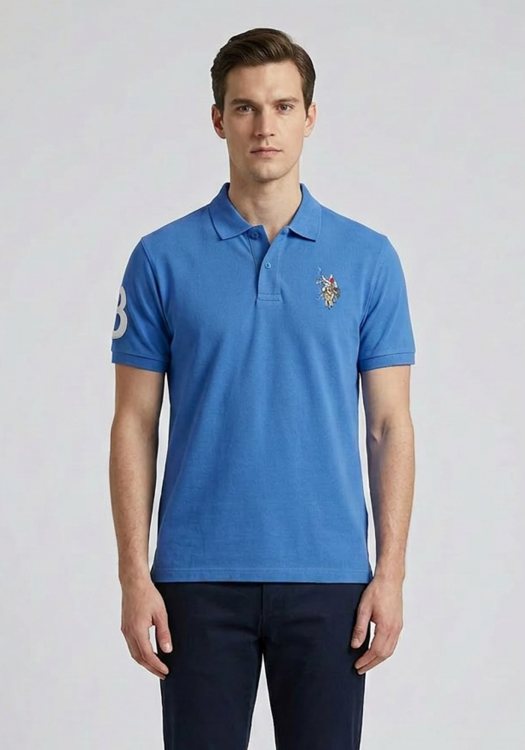 U.S. Polo Assn Μπλούζα Polo - 735353 41029 137 Blue