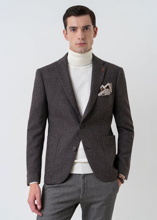 Fragosto Blazer της σειράς Brazos - FRB23 3833 021 009 Dark Brown