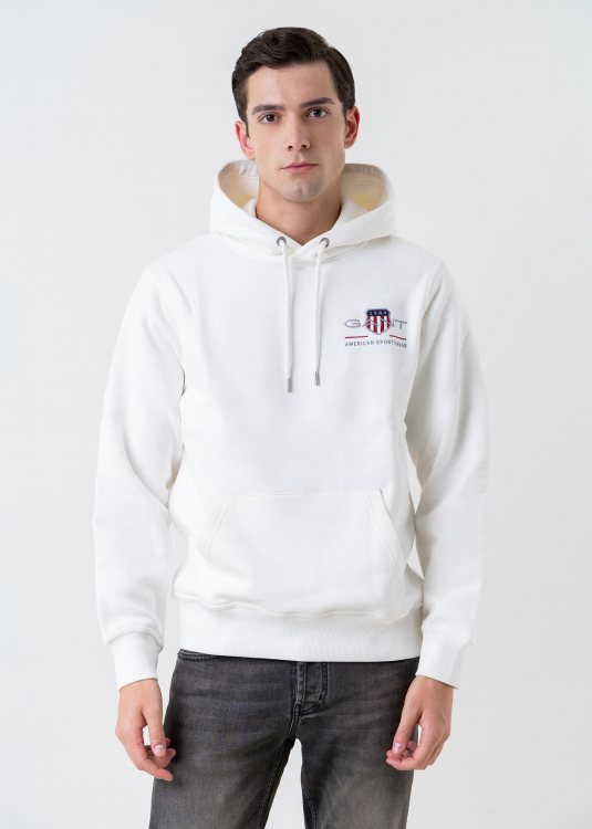 GANT Hoodie  της σειράς Shield - 2047084 113 Eggshell