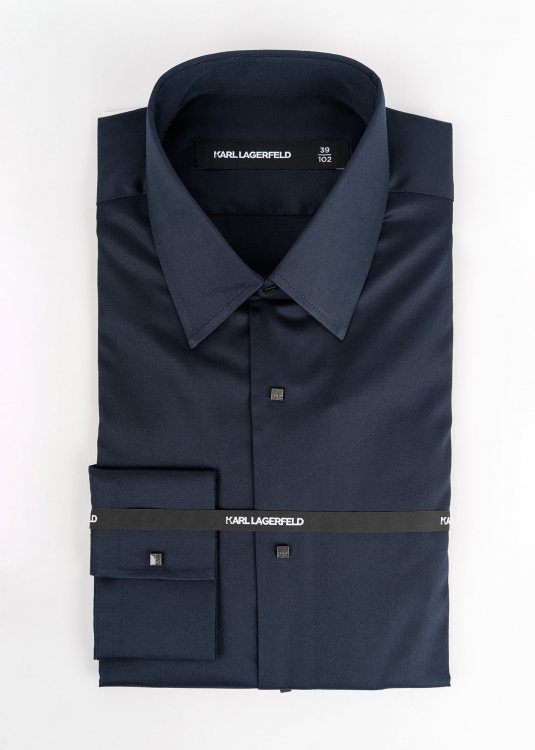 Karl Lagerfeld Πουκάμισο της σειράς Basic - 605000 552602 690 Blue