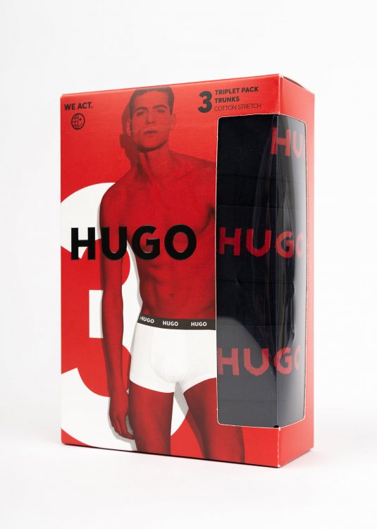 HUGO Pack 3 Boxers της σειράς Trunk - 50532611 994 Patterned