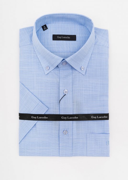 Guy Laroche Πουκάμισο της σειράς Micro - GLDS18232 BDSS 1 Blue 