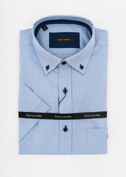 Guy Laroche Πουκάμισο της σειράς Check - GLDS18307 BDSS 1 Blue 