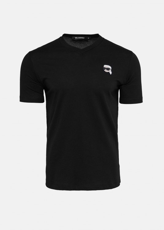 Karl Lagerfeld T Shirt της σειράς V Nneck - 755021 552224 990 Black