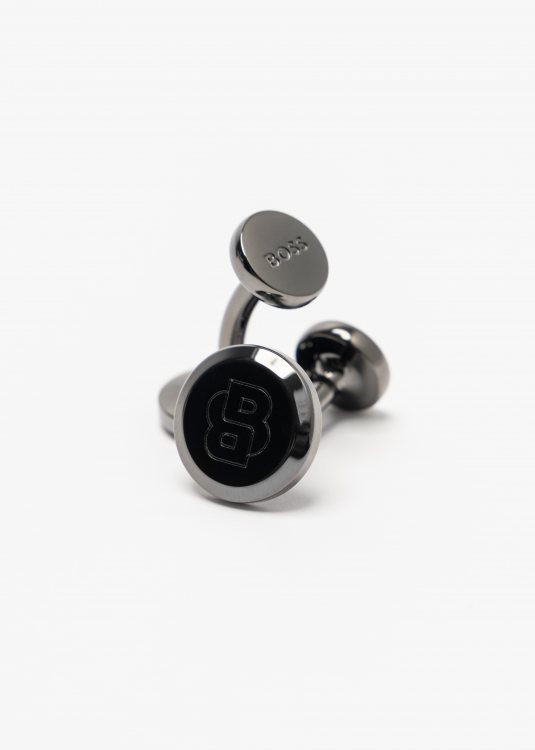 BOSS Μανικετόκουμπα της σειράς B LogoBB - 50532323 021 Dark Grey