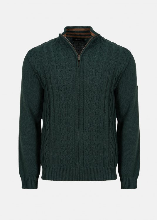 Guy Laroche Pullover της σειράς Zip Troyer - GL2329209 19 Forest Green