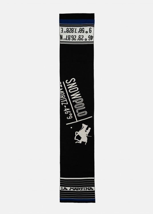 La Martina Κασκόλ της σειράς SCR - 02611 24238 003 Black