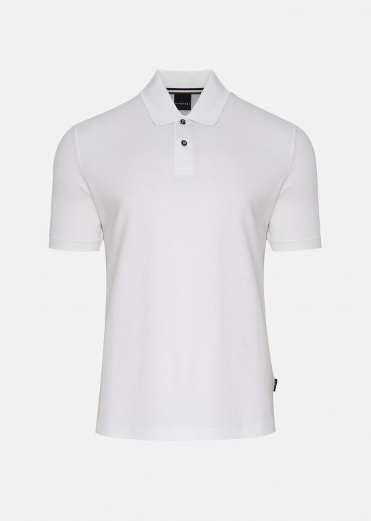 Bugatti Polo Μπλούζα της σειράς Stripe - 8150 75002C 10 White