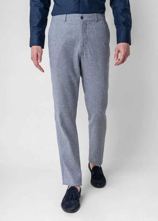 Guy Laroche Παντελόνι της σειράς Linen - GLDS12722 2088 3 Blue